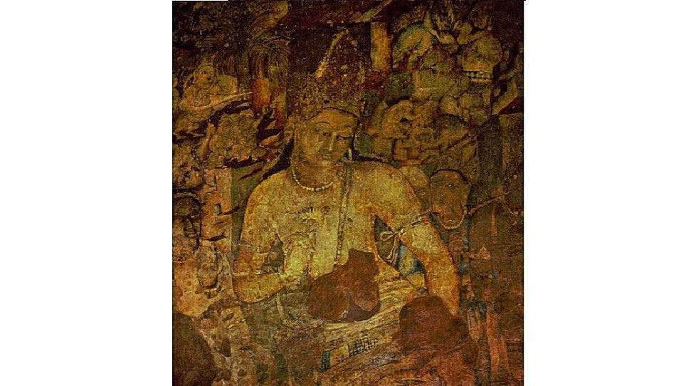 Painting of Avalokitesvara from Ajanta