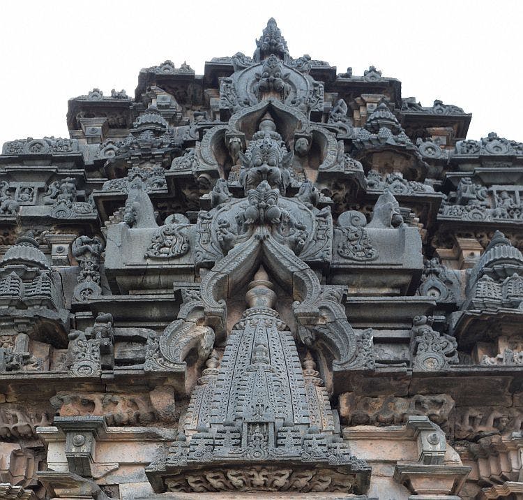 Triple Kirtimukh on Kashi Vishveshwara temple