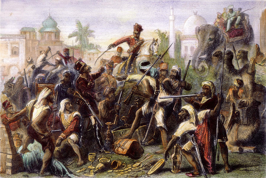 A scene from the 1857 Indian Rebellion (Bengal Army).