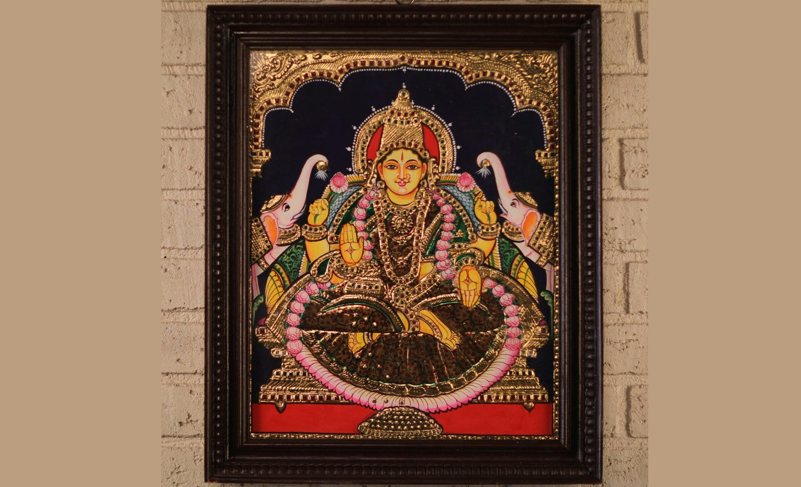 Tanjore Painting of Goddess Lakshmi