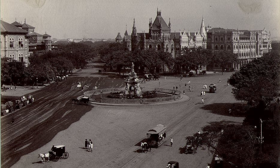 Flora Fountain with Tram, 1880s 