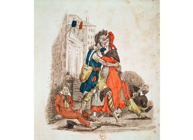A French allegory of a cholera pandemic, c. 1832