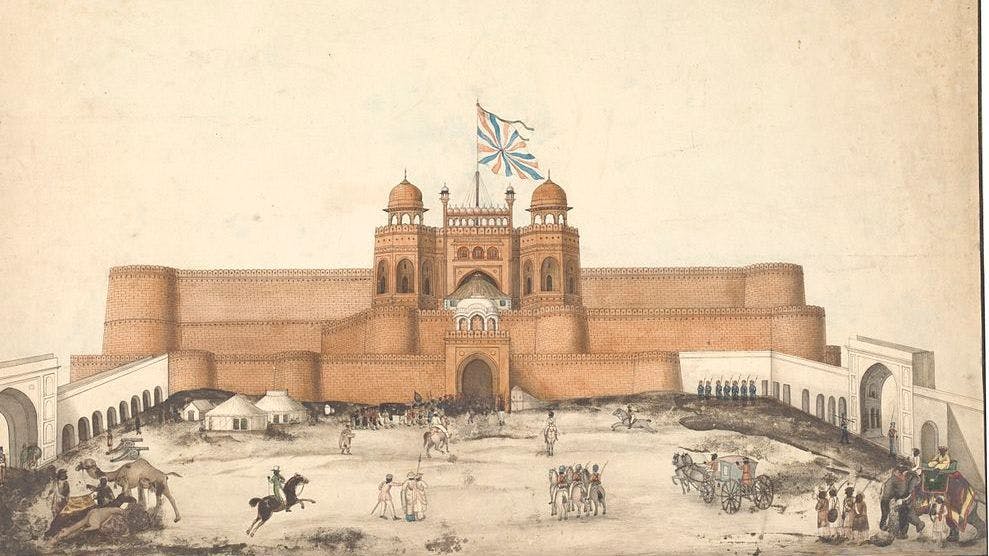 The Red fort of Agra, c. 1820
