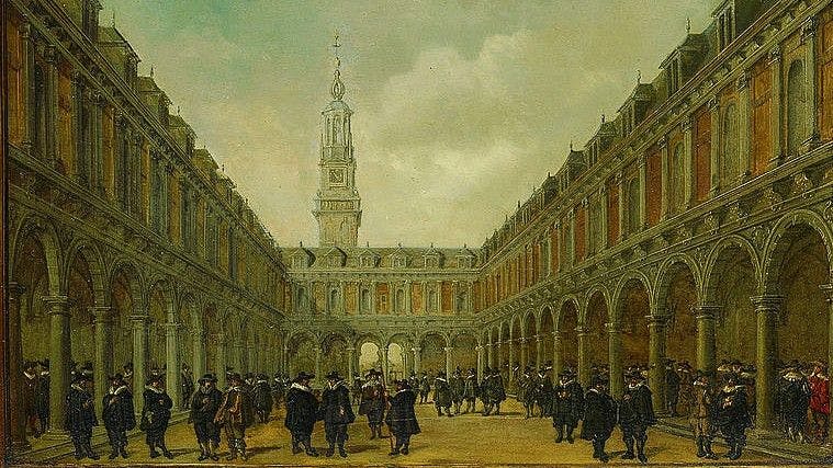 Painting of Amsterdam Stock Exchange from 1634