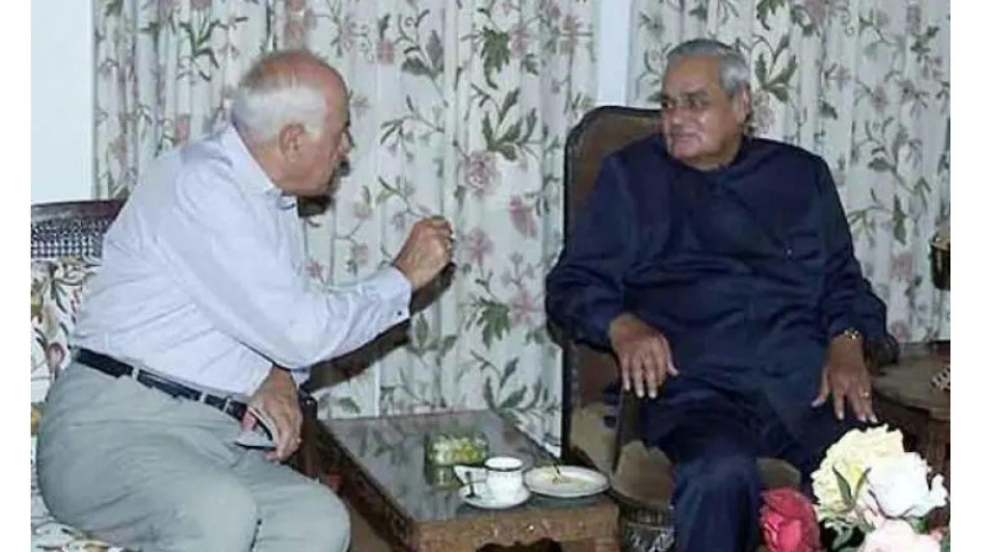 Vajpayee with Farooq Abdullah | The INS
