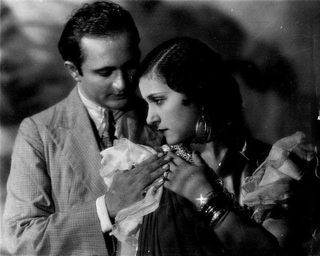 Sulochana with D. Bilimoria in Indira M.A. (1934)