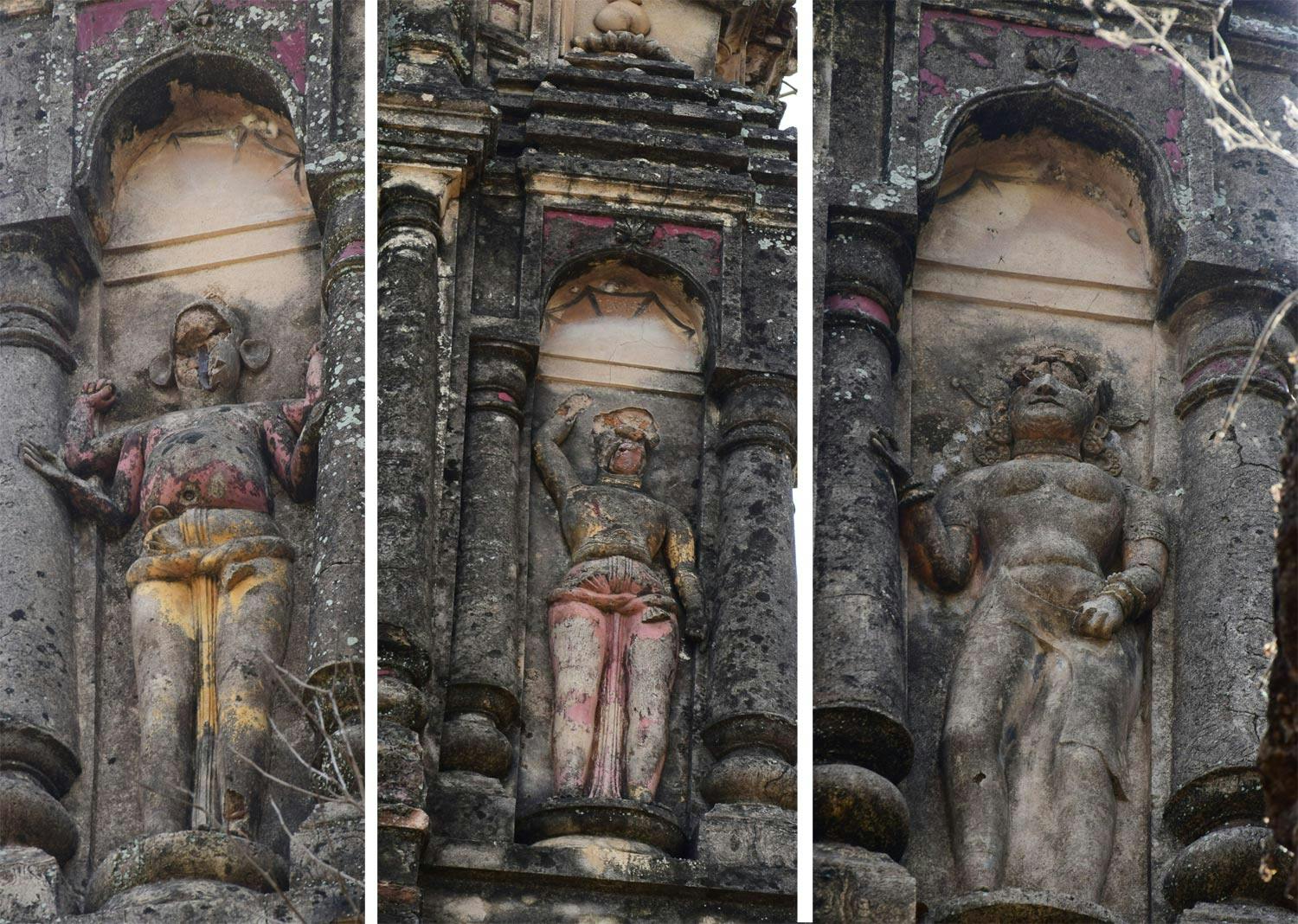 Rasik Raya temple, stucco figures