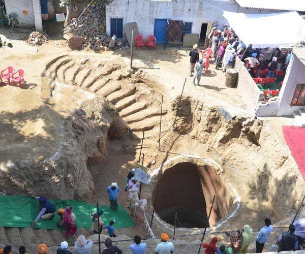 Excavations at the well