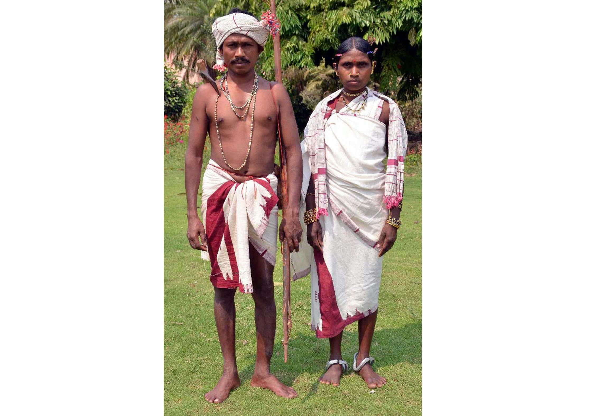 Members of the Dharua tribe wearing Kotpad