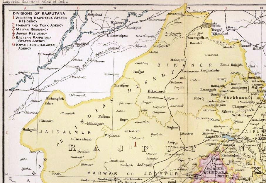 Bikaner State Map