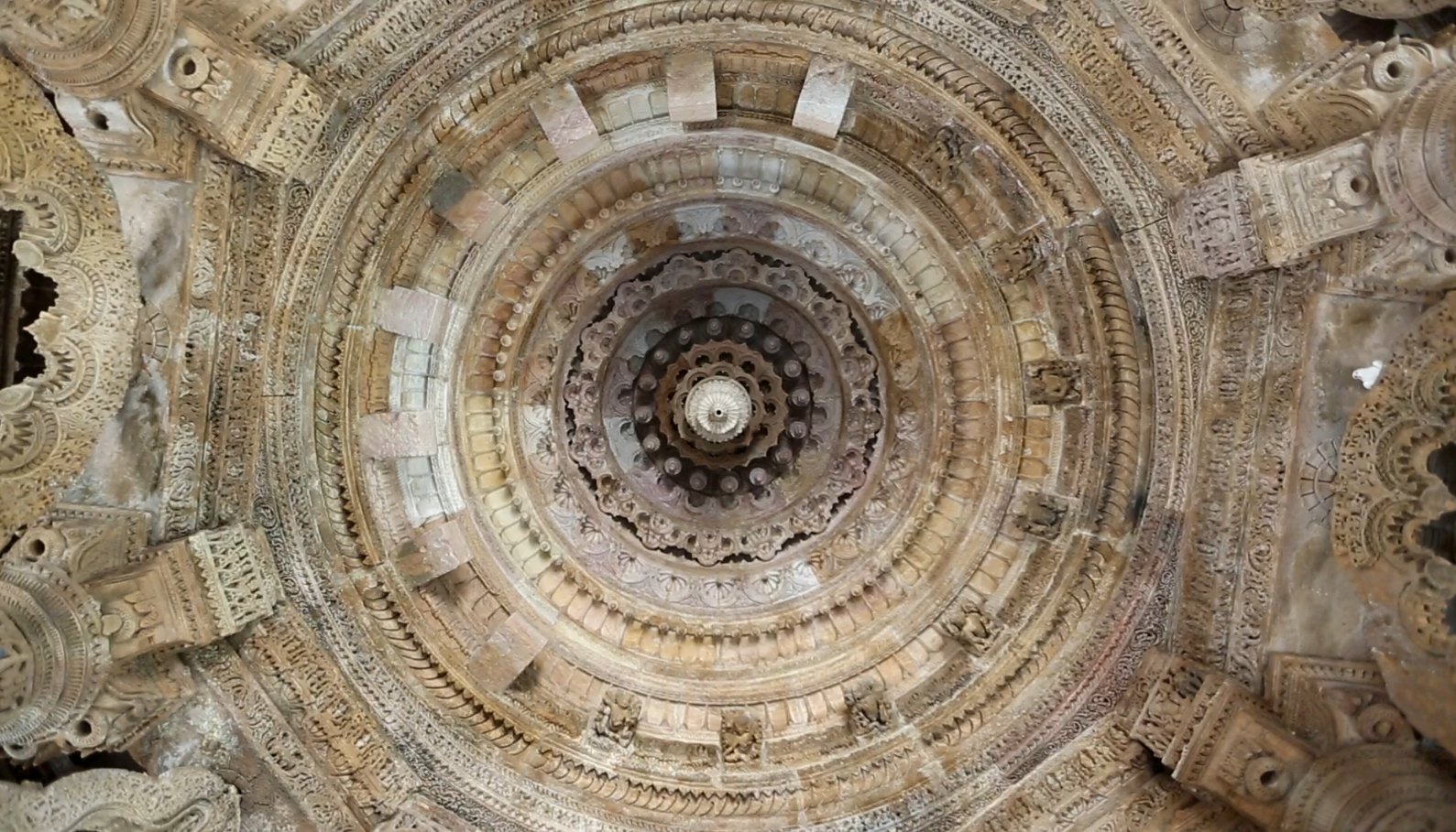 The ornamentation of the ceiling