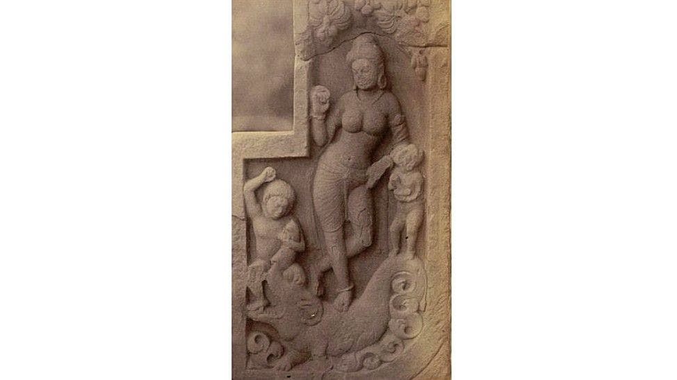Sculpture of Goddess Ganga at Besnagar, Madhya Pradesh