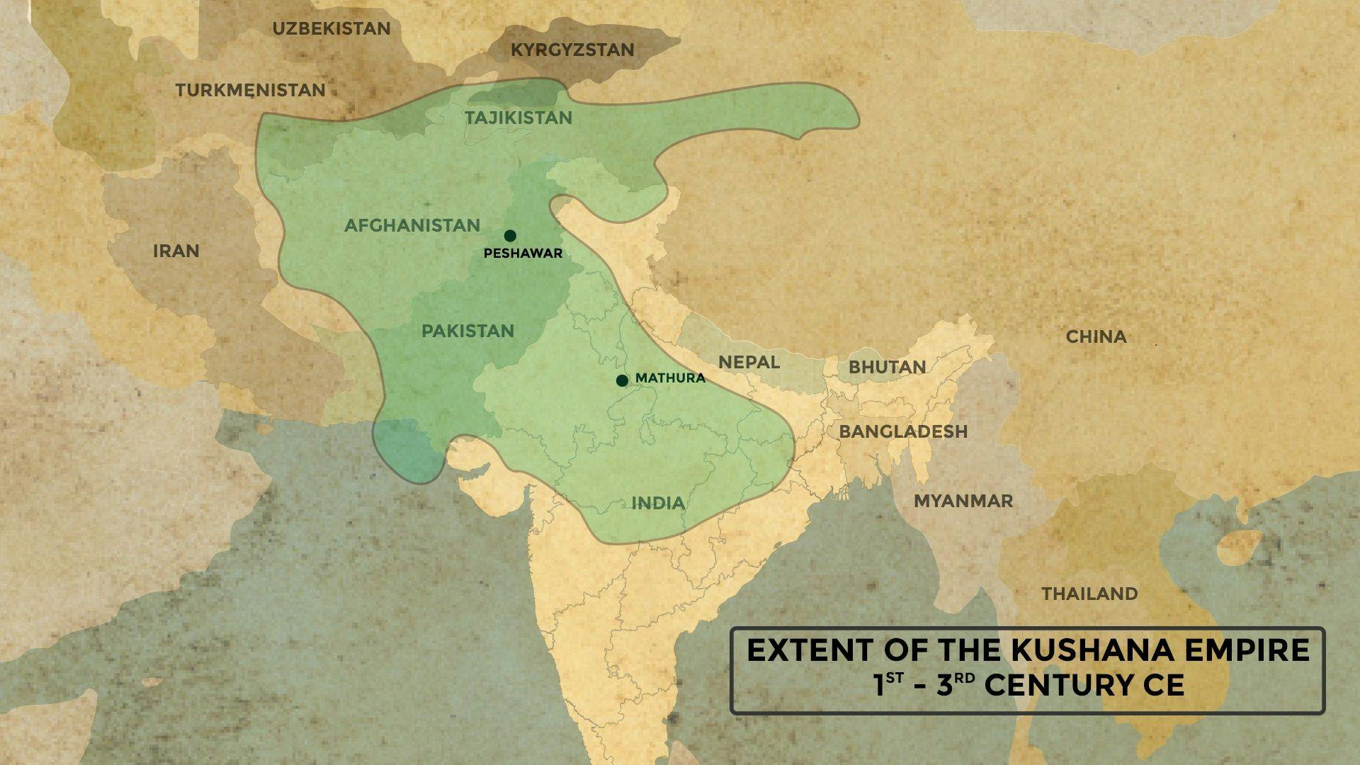 Maximum extent of the Kushana Empire
