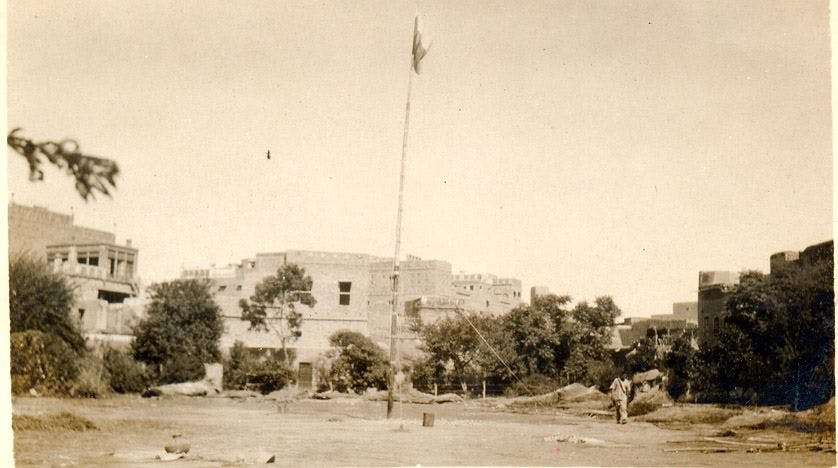 Indian flag hoisted in Jallianwala Bagh on 26 January 1932, the second anniversary of the resolution of the complete Independence by the Congress