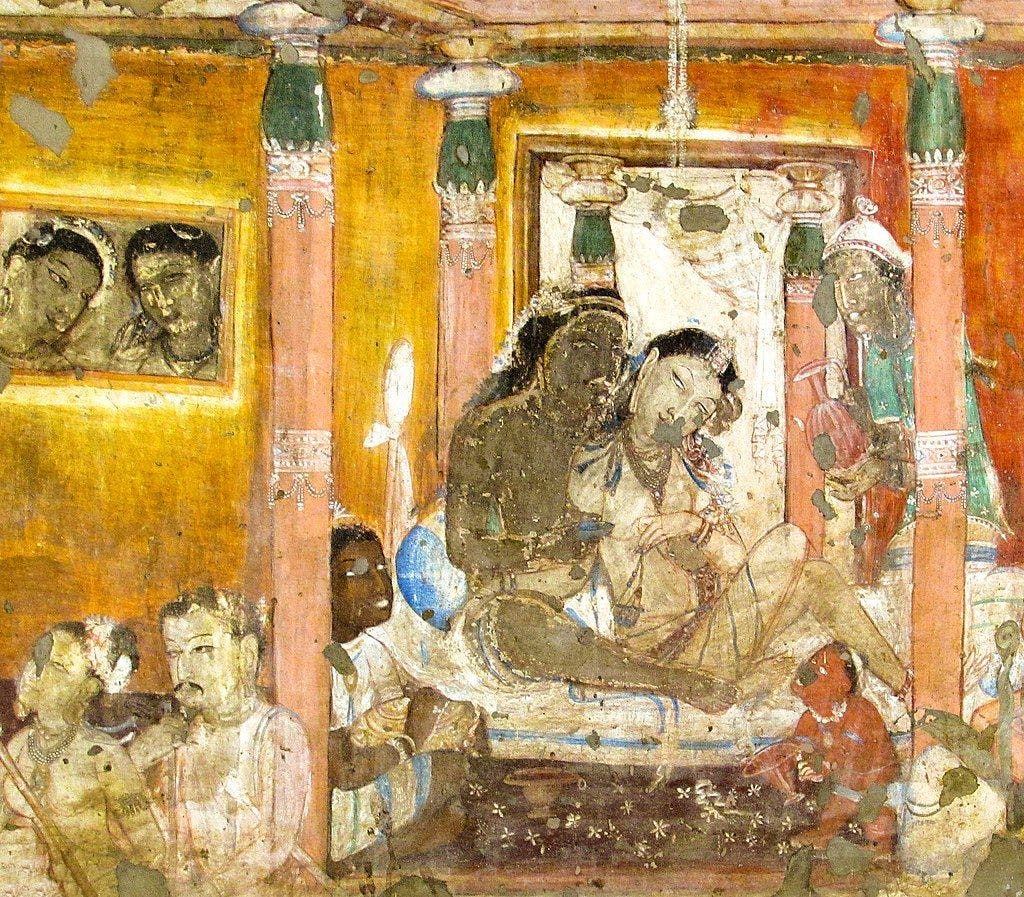 Painting from Vessantara Jataka: the story of the generous king Vessantara