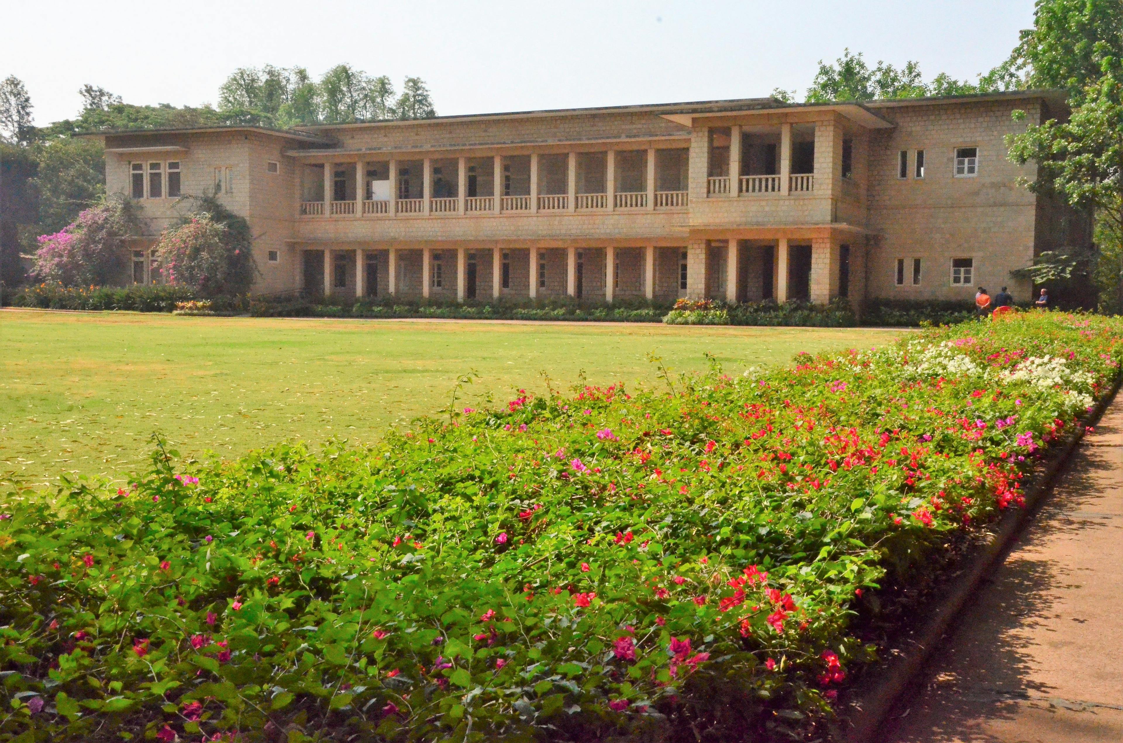 Main building of RRI built and designed by Sir C.V. Raman (from first floor portico he could view Nandi Hills) 