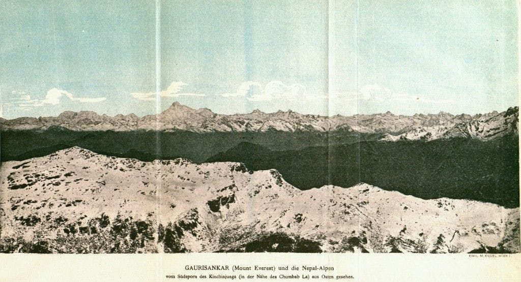 1896 Graphic of Everest and Nepal Himalayas