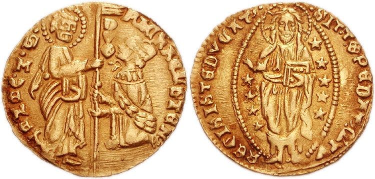 Gold ducat of doge Michele Steno of Venice (1400)