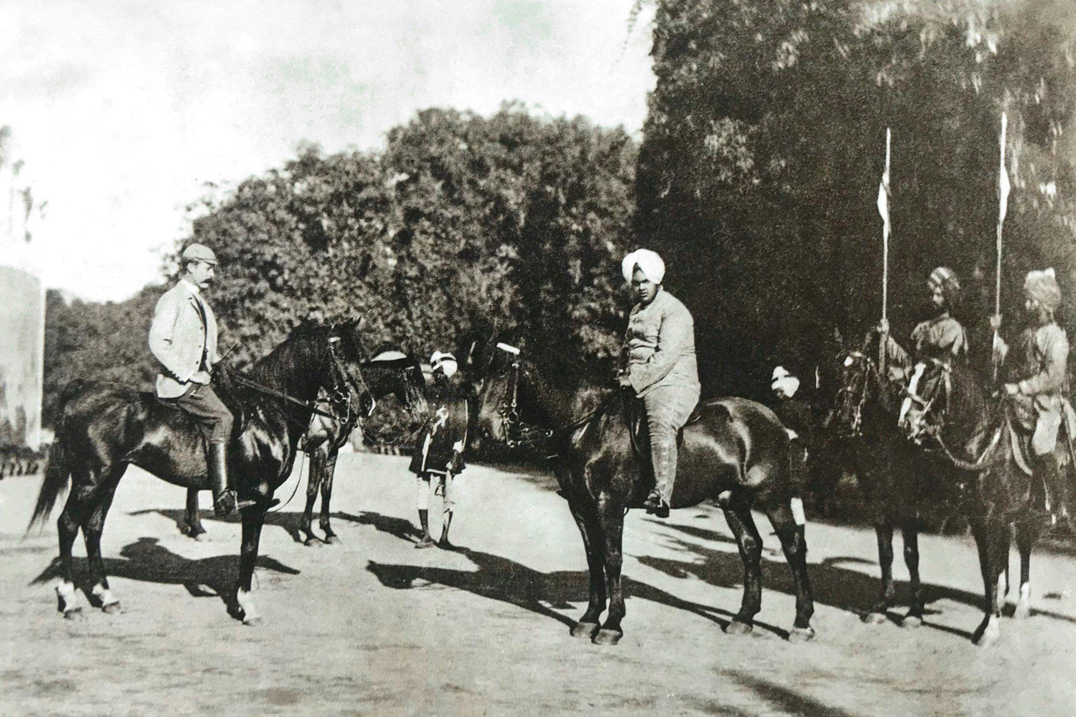 Maharaja on horseback, c. 1899