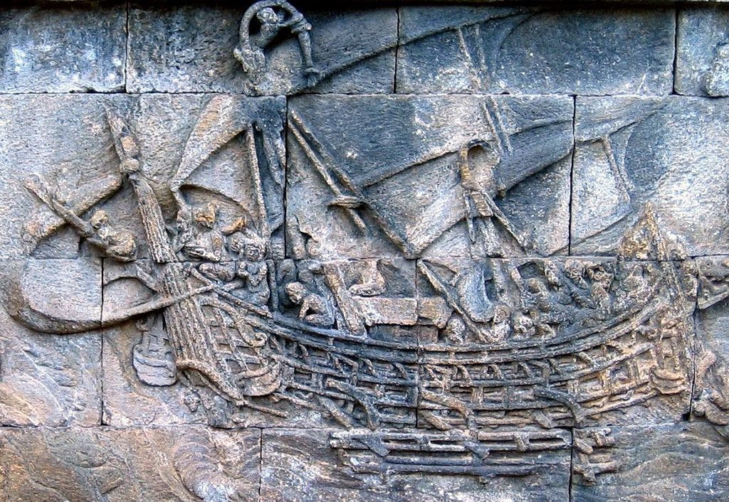 Carving of the Borobudur Ship