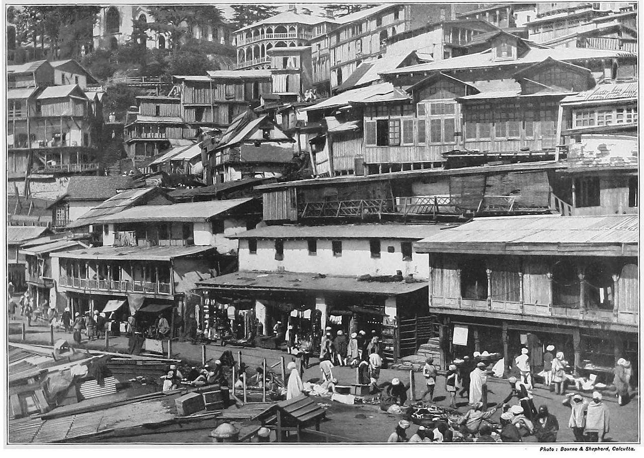 Photo of the ‘Lower Bazaar’, 1880s