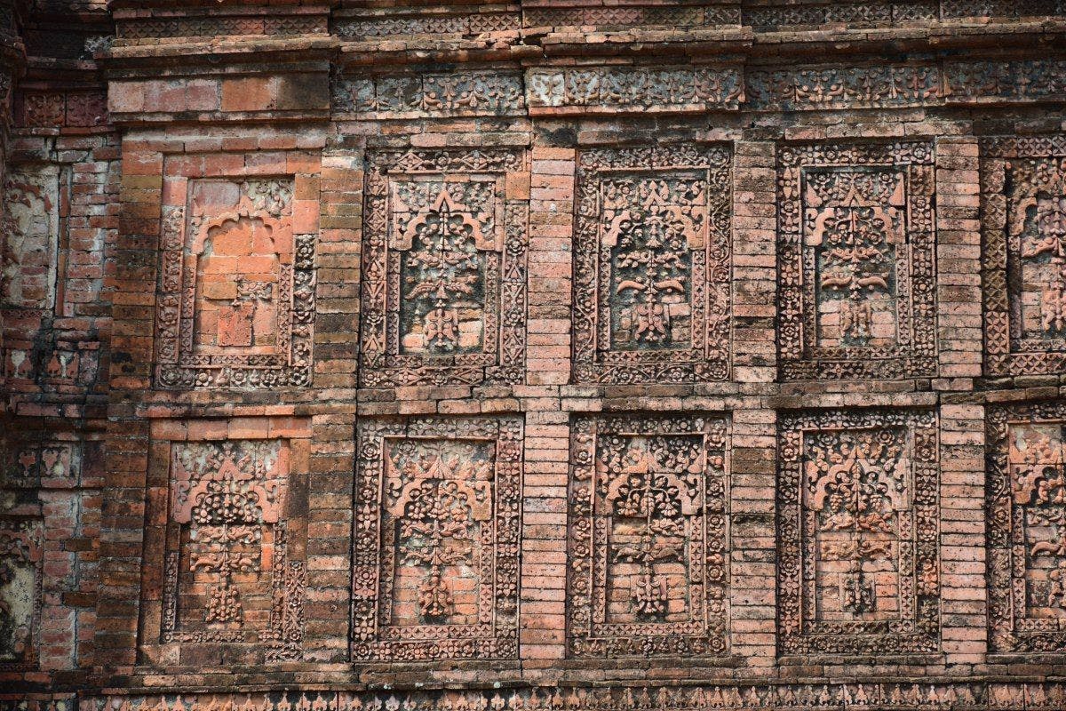 Terracotta work on the mosque