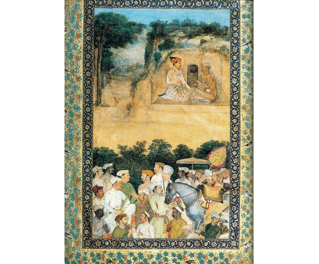 Jahangir visiting the ascetic Jadrup. ca. 1616-20