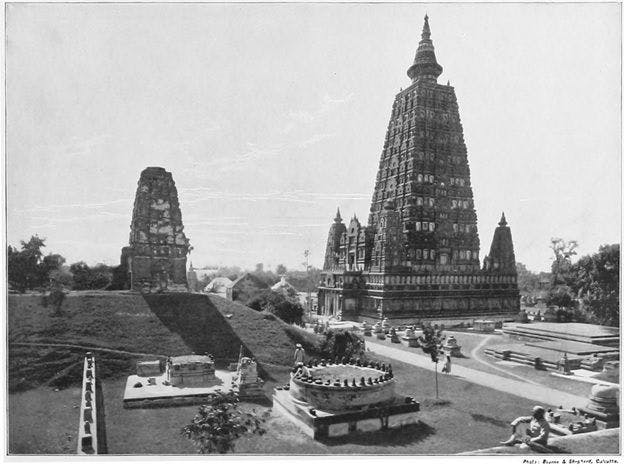 The Maha Bodhi Temple after restoration in the 1880s