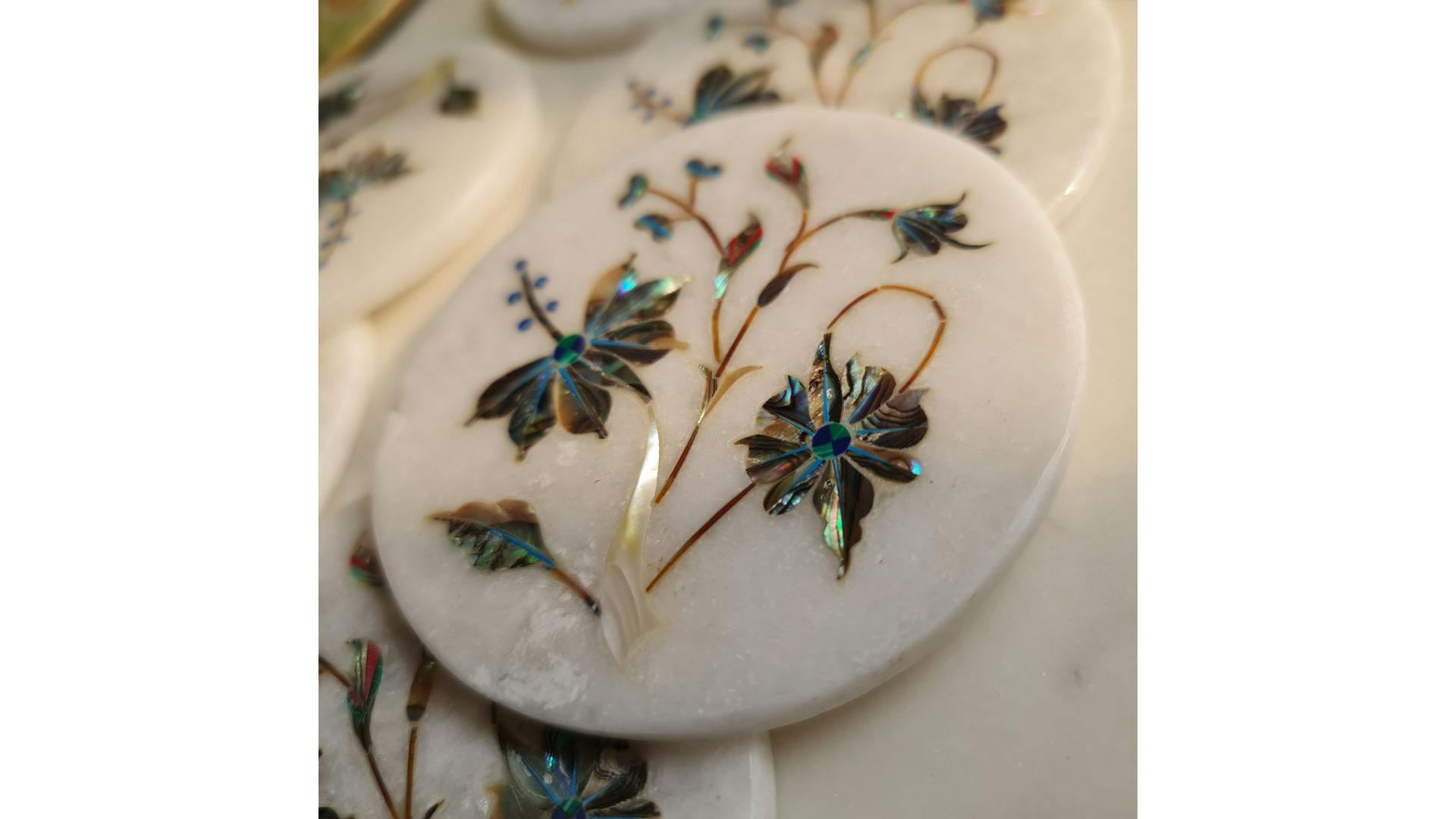 Marble Inlay Coasters | Peepul Tree India
