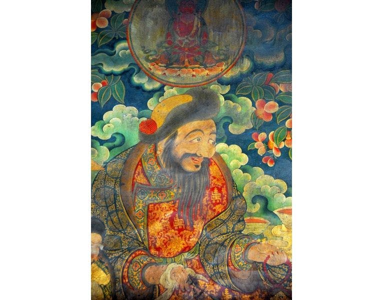 Fresco representing Gushi Khan in Jokhang temple, Tibet