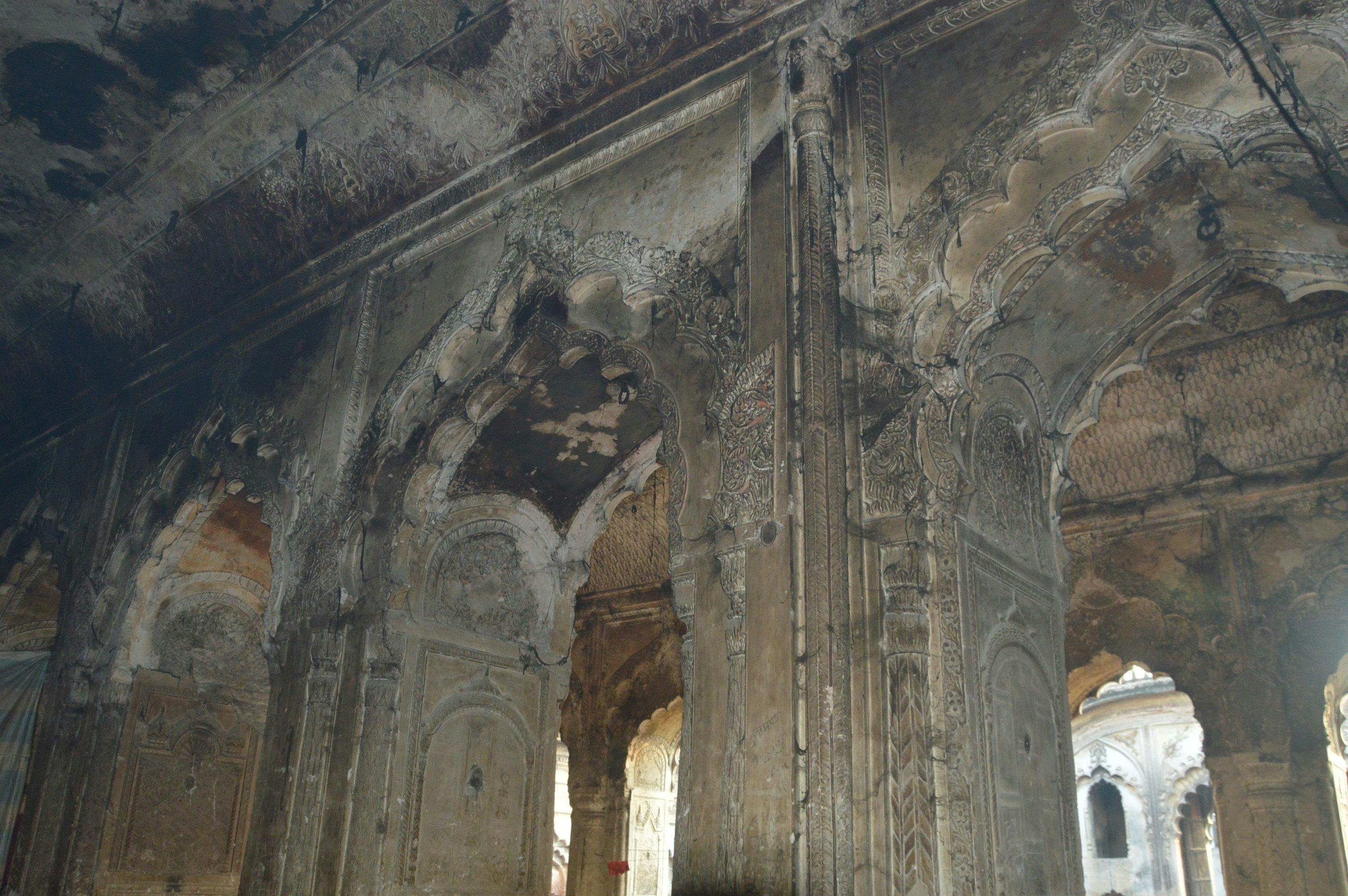 Inside the main hall of the imambara