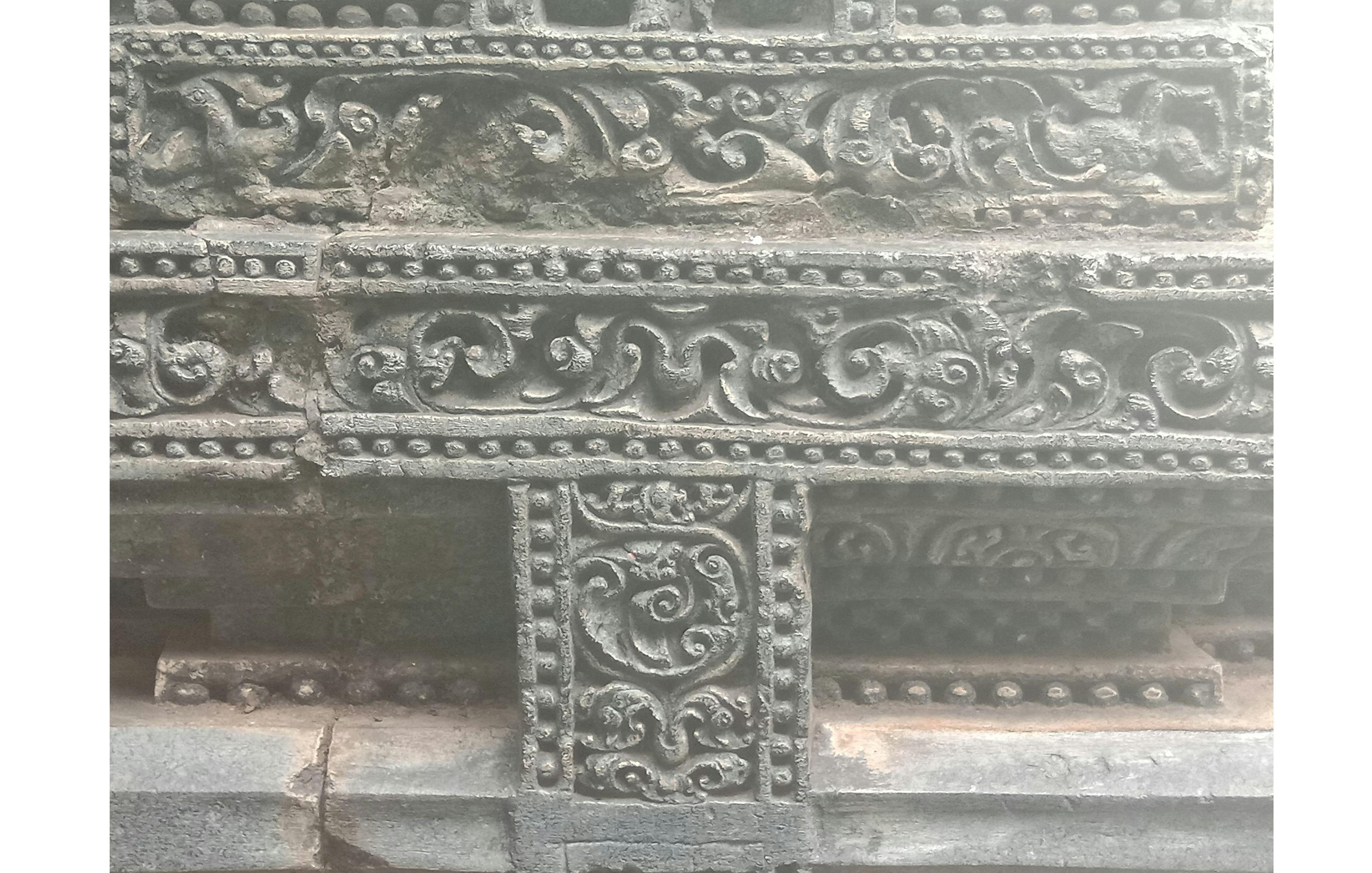 Stone carving at the Kichakeshwari Temple