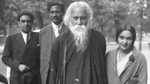 Himanshu Rai and Devika Rani with Rabindranath Tagore, Berlin, 1931