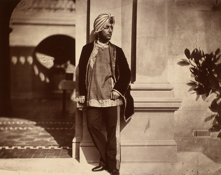 Duleep Singh photographed by Dr Ernst Becker in 1854 on the lower terrace at Osborne House