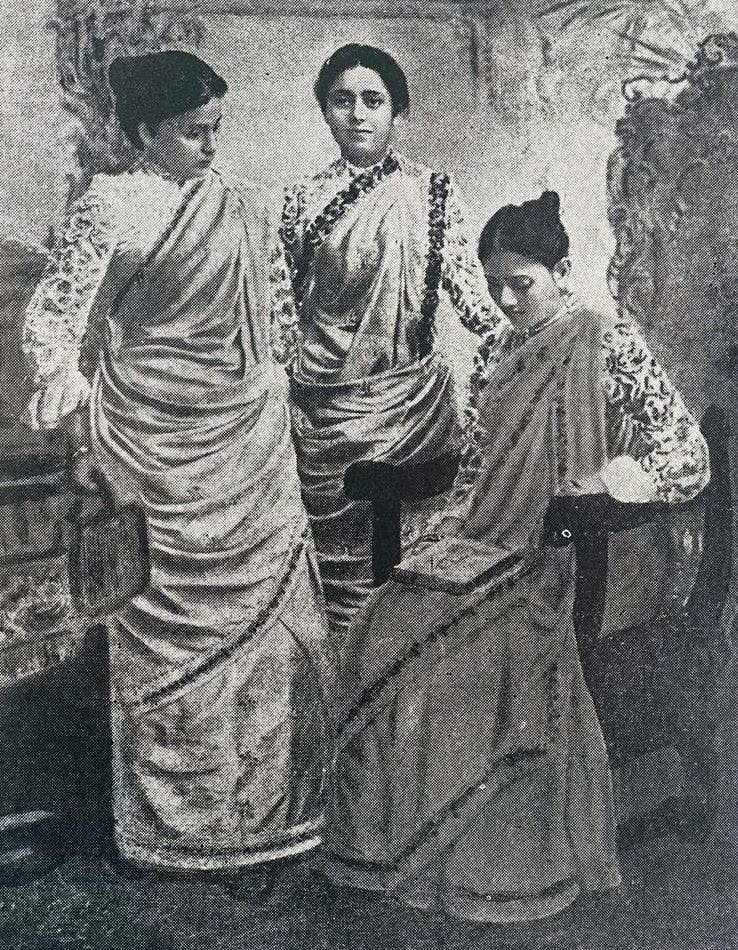 Sucharu Devi (sitting) with her sisters