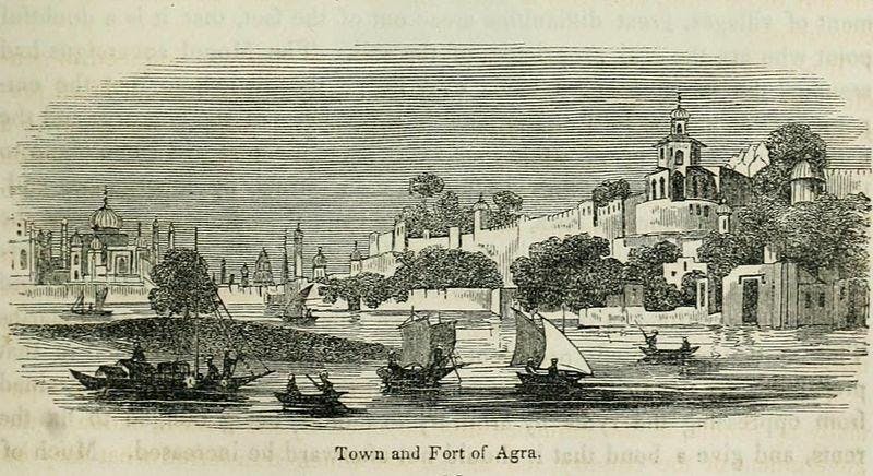 Lithograph of Agra, 19th century