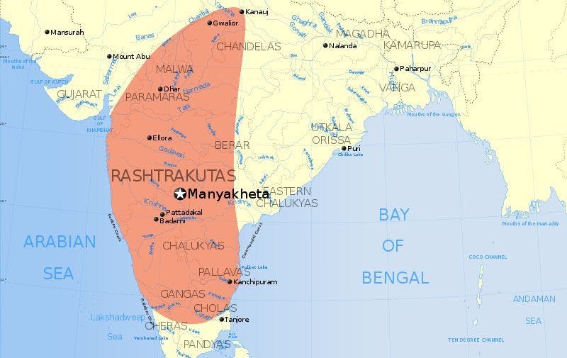 Extent of the Rashtrakuta Empire
