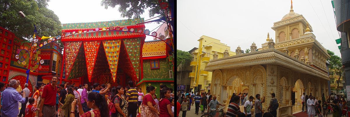 Examples of Sarbojanin Durga Puja at Kolkata 