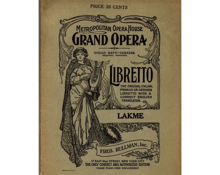 Lakme Opera Poster