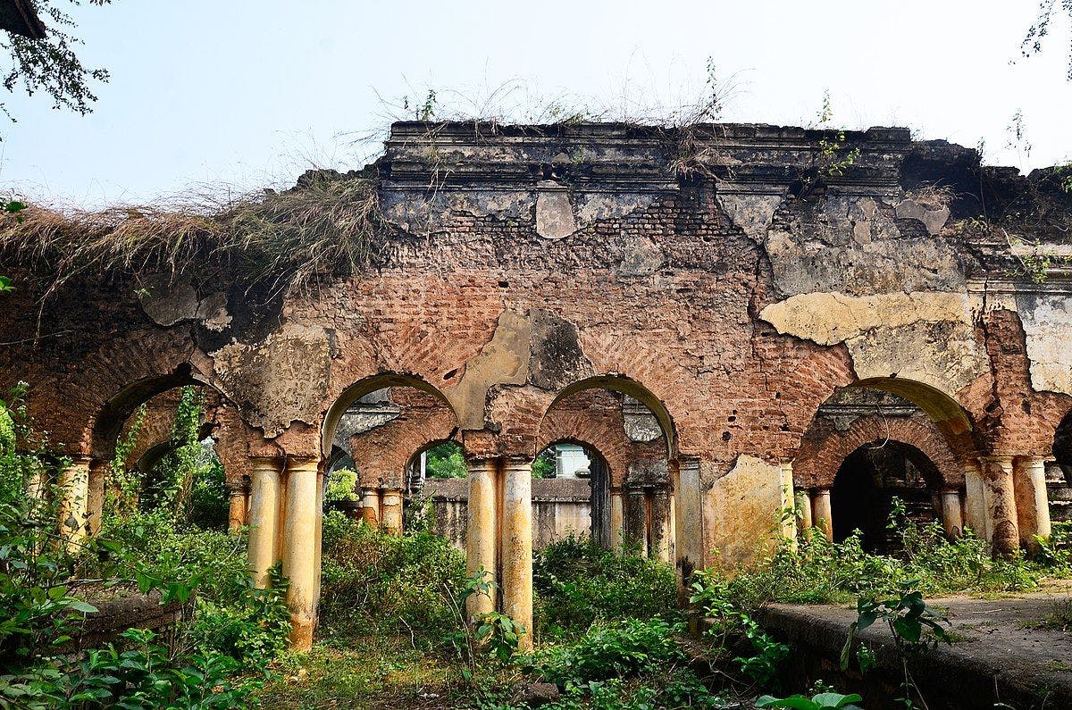 Ruins of temple at Chandrakona