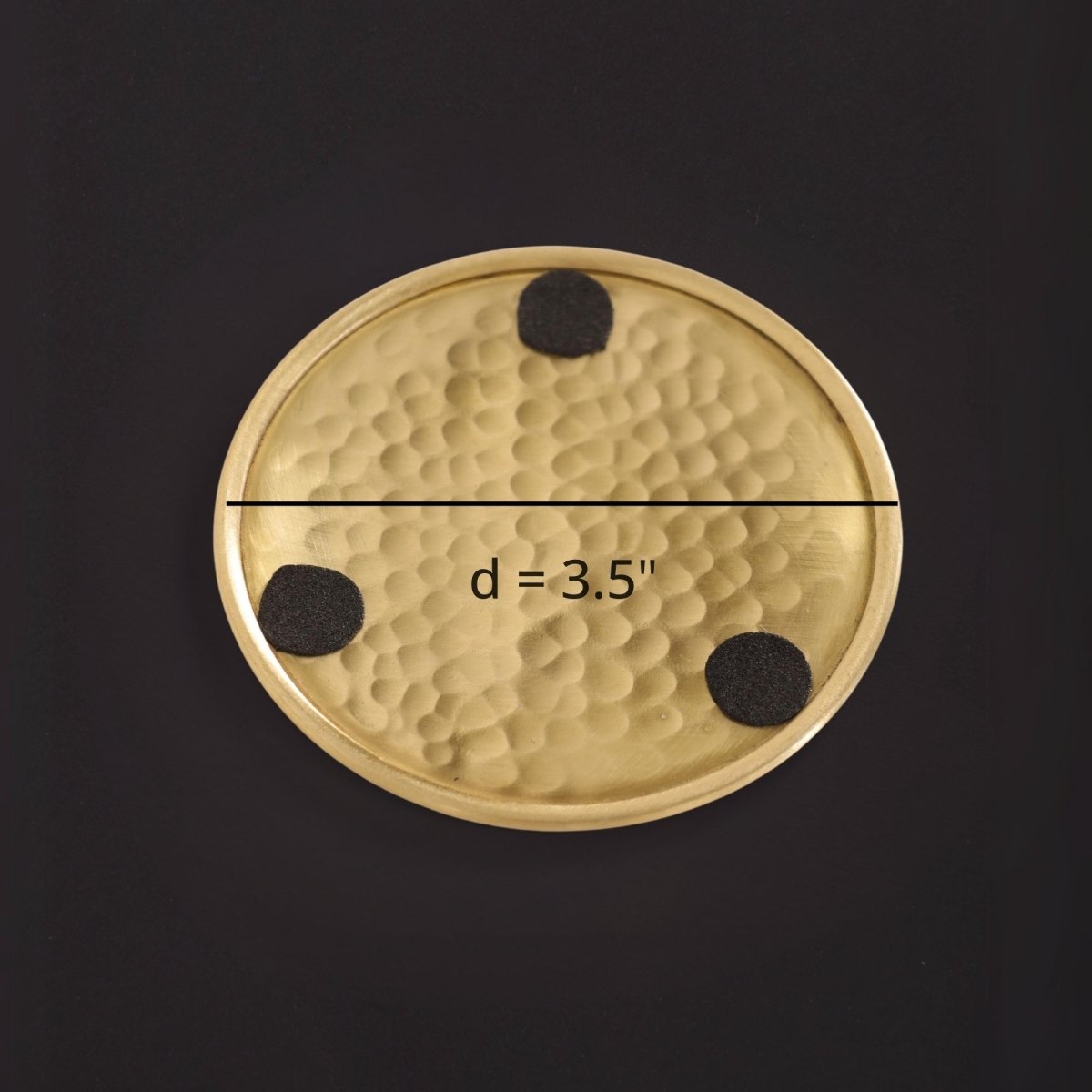 Handcrafted Pure Brass table coaster set with traditional etching, ideal for kitchen and table, adding timeless Indian elegance.