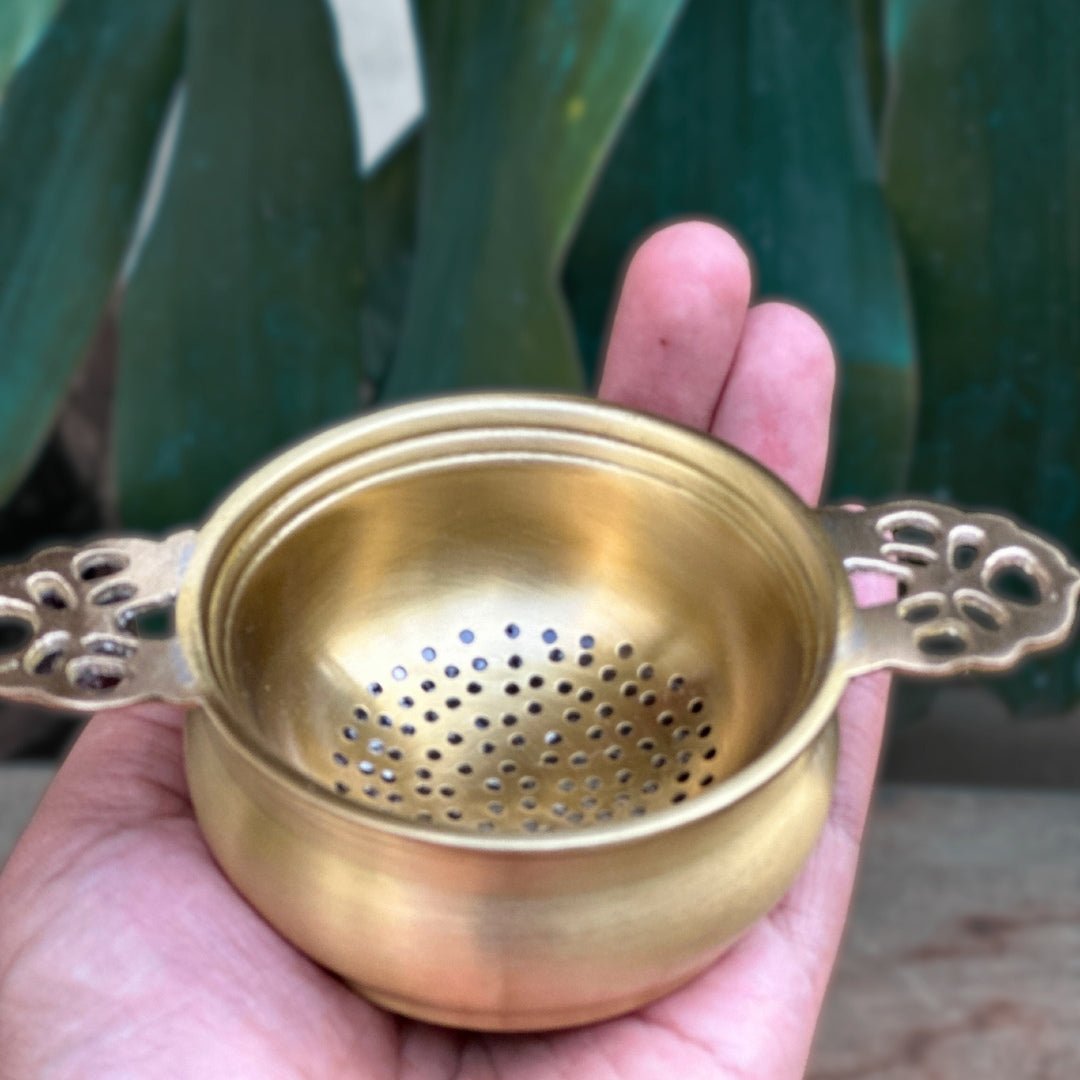 Handcrafted pure brass storage jar with traditional etching, ideal for kitchen storage, adding timeless Indian elegance.