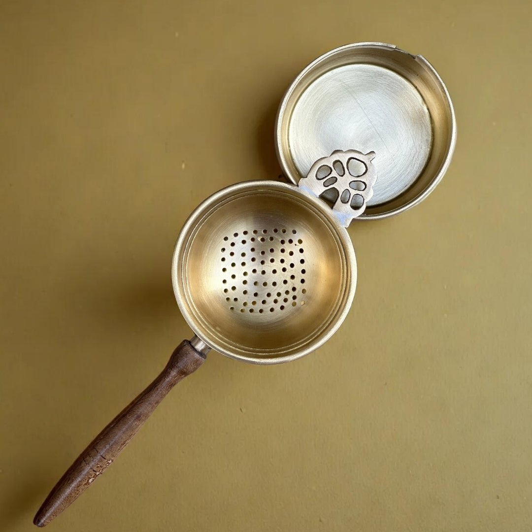 Handcrafted pure brass storage jar with traditional etching, ideal for kitchen storage, adding timeless Indian elegance.