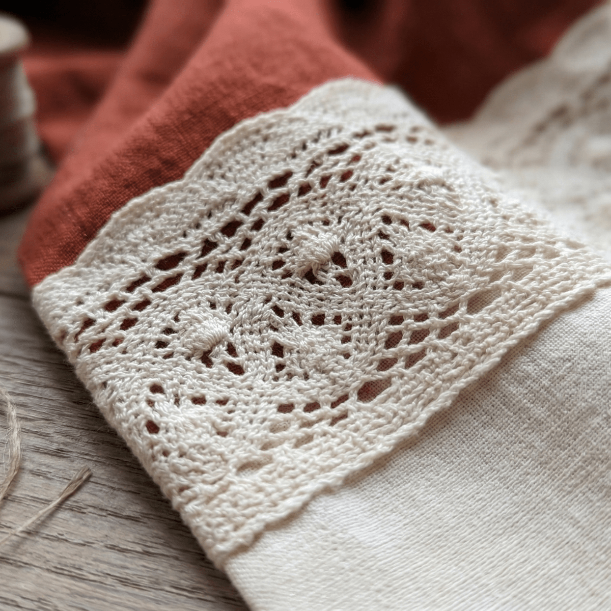 Pure Cotton  Door Curtain in Rust & Off White available in set of 1 and 2