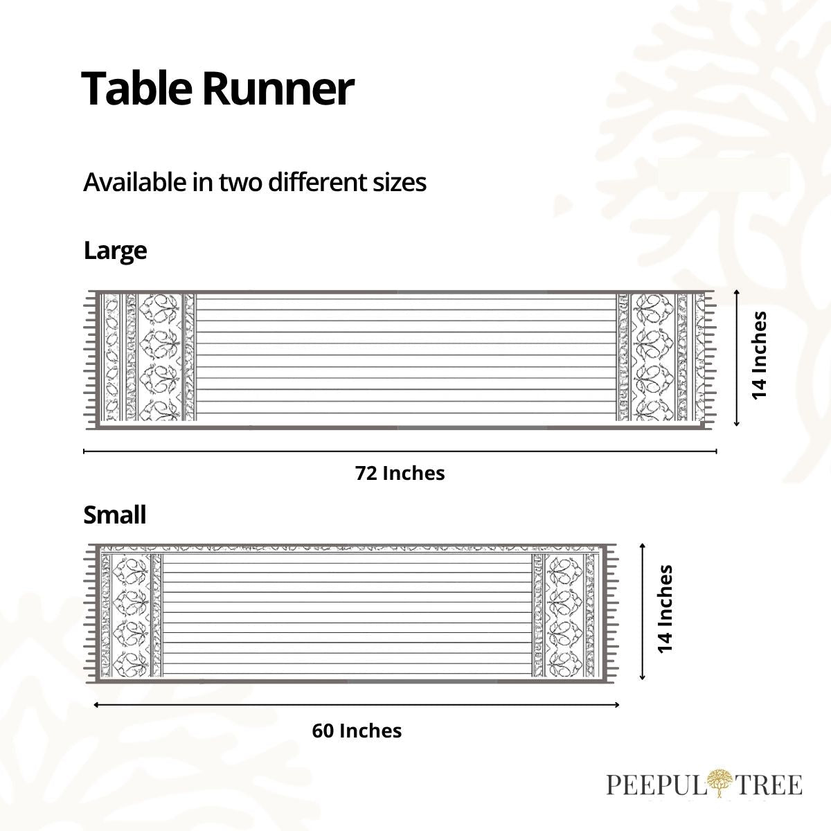 Cotton Table runner in Blue and Dusty Pink | 4 and 6 Seater