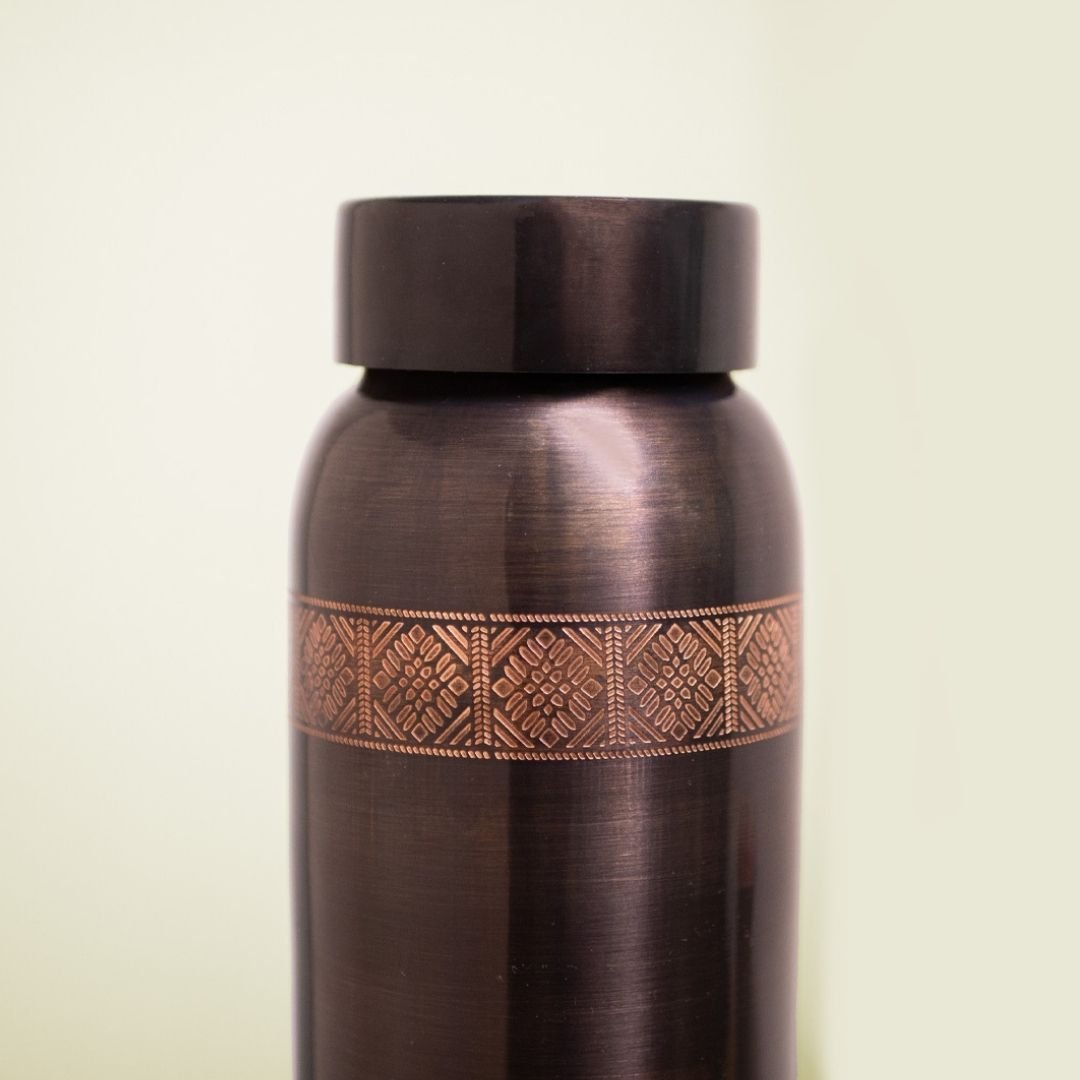 Pure Copper Water Bottle Set - Copper Bottle with 2 Glass. A premium gift for friends and family.