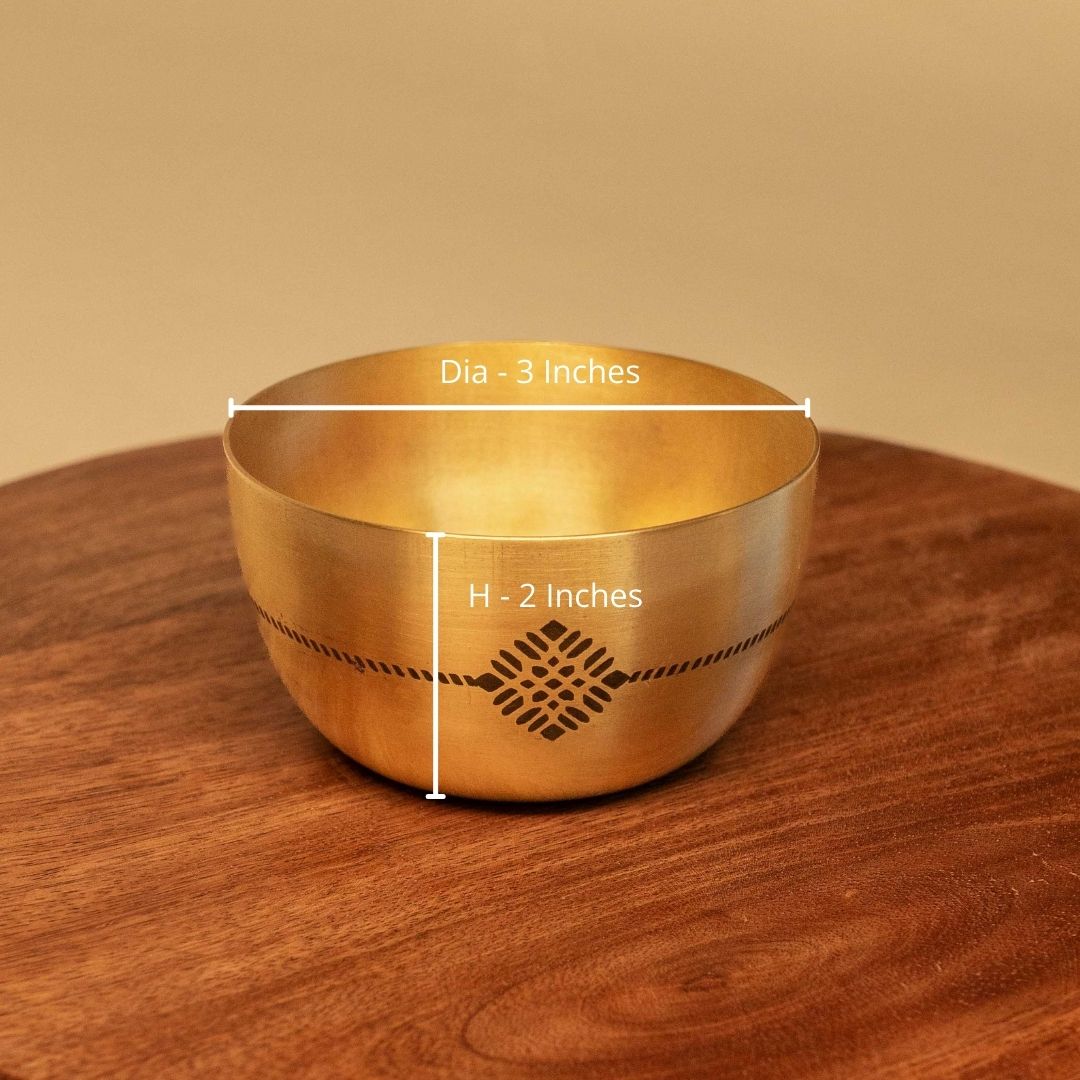 Small Handcrafted Brass Bowl for Nuts & Snacks | Indian Serveware
