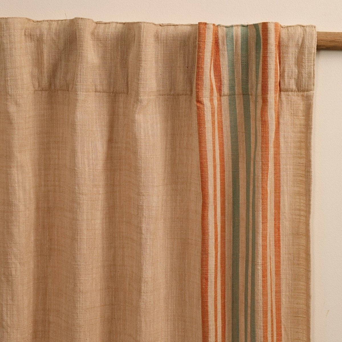 Pure Cotton Semi Blackout Curtains in Ivory colour with 60% light blocking | Best curtains for living room