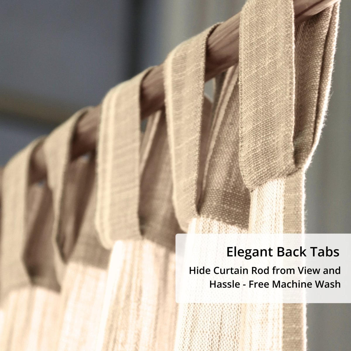 Pure Cotton Semi Blackout Curtains in Off white and Charcoal colour with 60% light blocking | Best curtains for living room