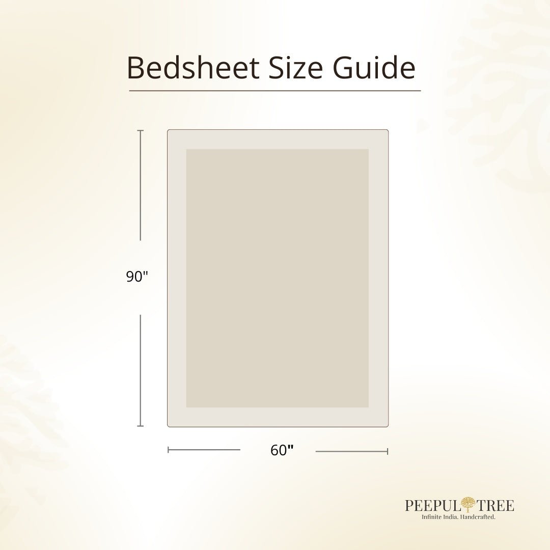AC Dohar for Single Bed in 100% Cotton Mulmul Handprinted in Off White| Lightweight Soft and Breathable AC Blanket